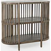 Rhapsody 36" Open Storage Cabinet Bookcase in Chestnut Wood